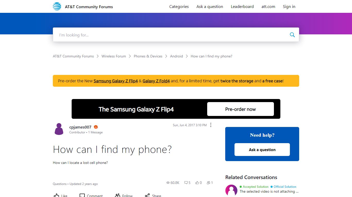 ‎How can I find my phone? | AT&T Community Forums